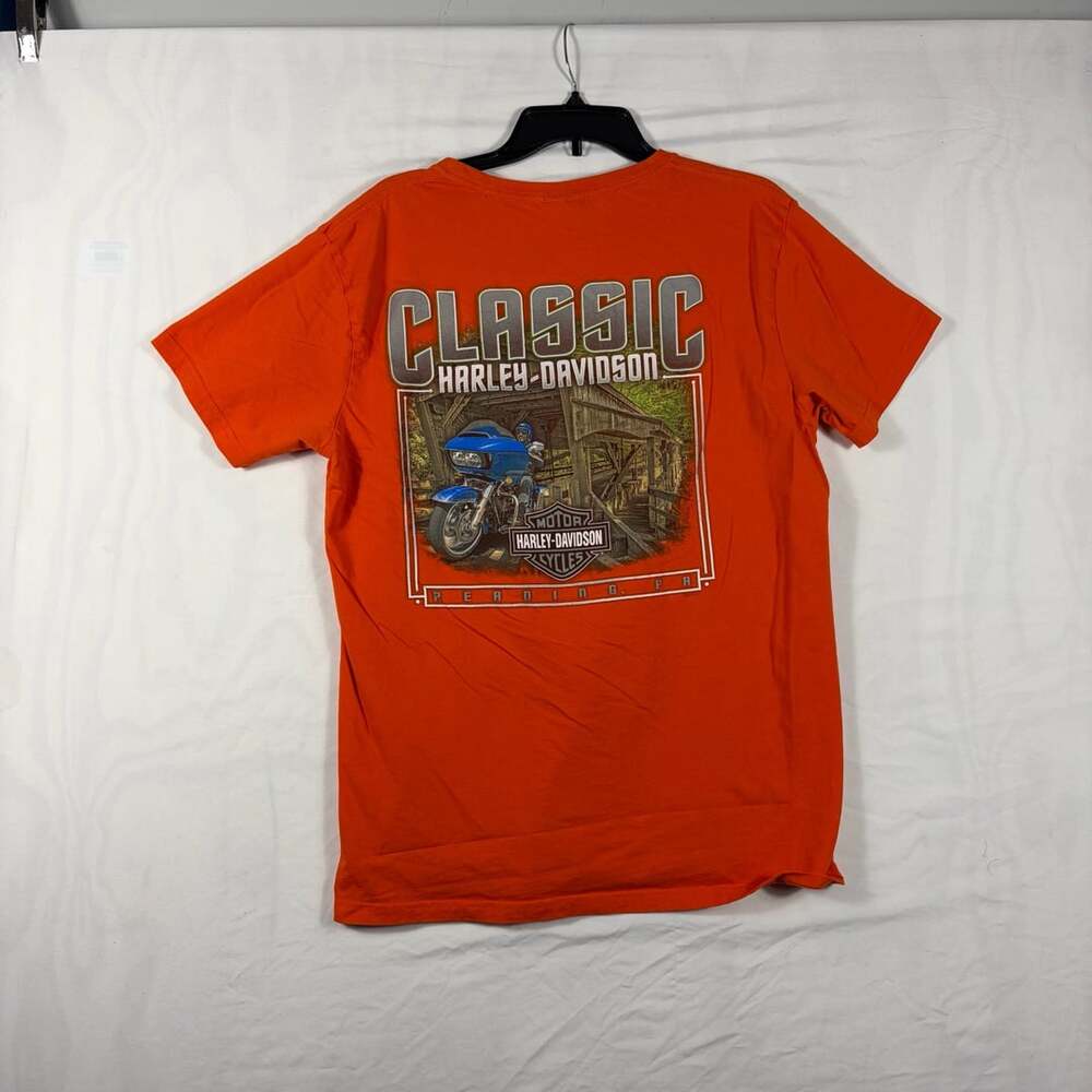 Harley-Davidson Classic Reading PA Orange Graphic T-Shirt
